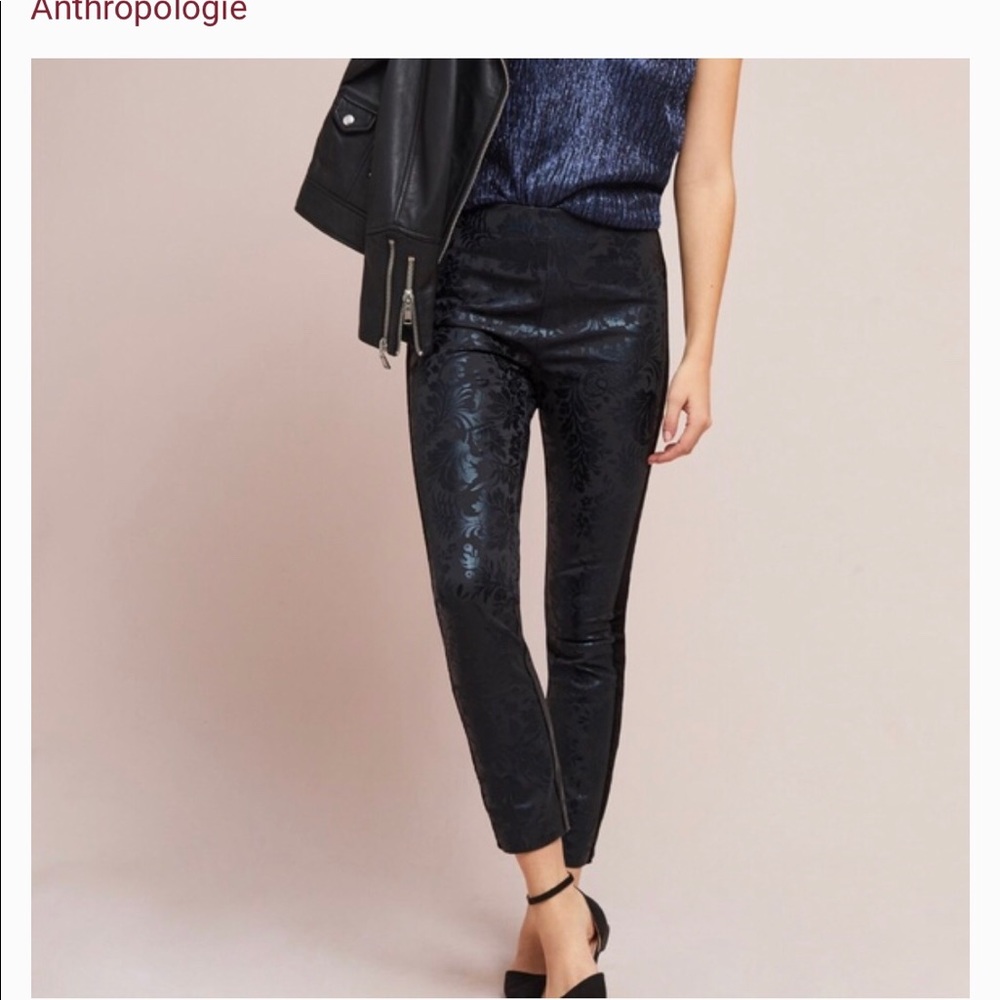 Anthropologie foil printed tuxedo pant -new